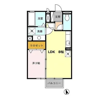 モナリエ香住ヶ丘【103号室】の間取り