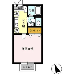 PIA欅 A棟【106号室】の間取り