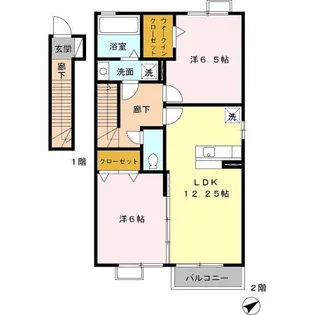 スカイフィールド【201号室】の間取り