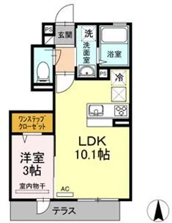 オリカン舞の里 B棟【103号室】の間取り