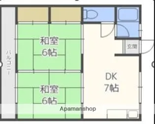 コーポ光【1階】の間取り