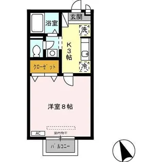 PIA欅 B棟【212号室】の間取り