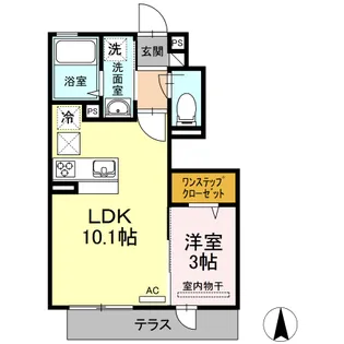 オリカン舞の里 A棟【1階】の間取り