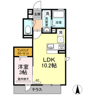 オリカン舞の里 A棟【1階】の間取り
