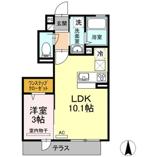 オリカン舞の里 A棟【1階】の間取り