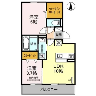 BELL DEMEURE A棟【3階】の間取り