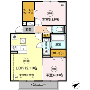 ビバリーヒルズ【101号室】の間取り