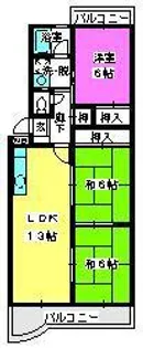 エクセル篠栗【4階】の間取り