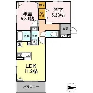 ウィステリア Ⅱ【3階】の間取り