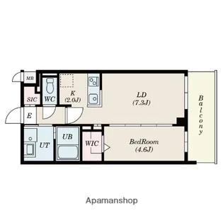 S−RESIDENCE名島【4階】の間取り