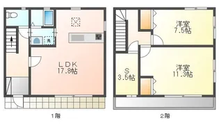 パルコート土井B棟【1階】の間取り