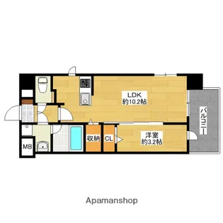福岡県福岡市東区筥松2丁目【マンション】の間取り