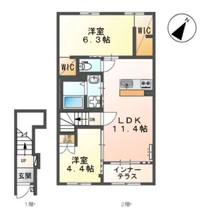 シャルマン・宗像【2階】の間取り