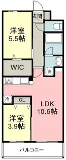 (仮)コンダクトレジデンスHANAMINOSATO【3階】の間取り