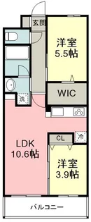 コンダクトレジデンスHANAMINOSATO【5階】の間取り