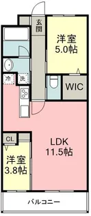 コンダクトレジデンスHANAMINOSATO【3階】の間取り