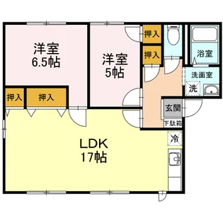 サラダ村 A棟【2階】の間取り