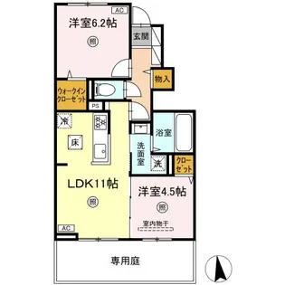 メゾンカオル【1階】の間取り