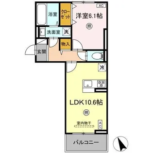 シエル原田【2階】の間取り