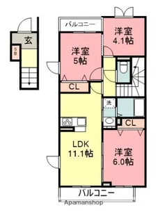 シャルマン青葉【2階】の間取り