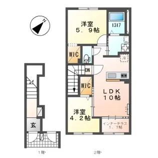 サクラテラス【2階】の間取り