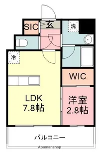 グランフォーレプライム千早【9階】の間取り