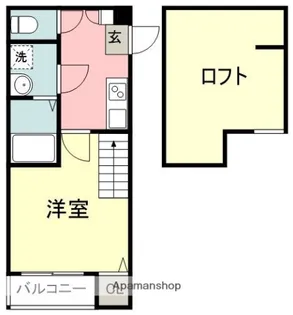 ルーナ香椎【1階】の間取り