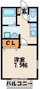 ワンズガーデン II【201号室】の間取り