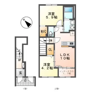 グランノアール青葉【2階】の間取り