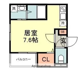 1Kの間取り画像
