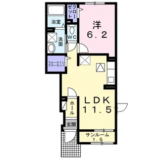 アカンサス宗像Ⅲ【1階】の間取り