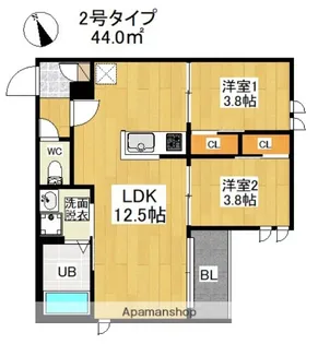 REGALEST 悦陽正守(エツヨウマサモリ)【3階】の間取り
