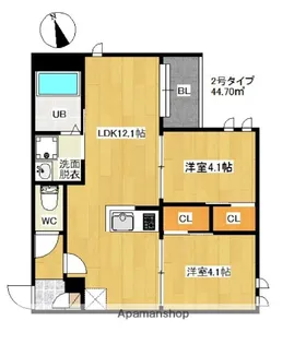 REGALEST FAM千早【3階】の間取り
