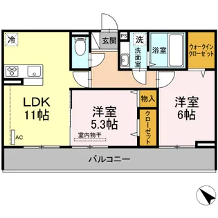 ラ・ルート若宮【2階】の間取り