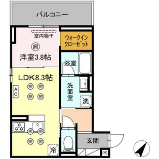 DーROOM松香台【2階】の間取り
