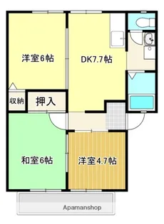 Uパーム C棟【2階】の間取り