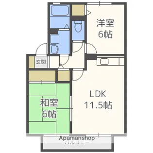 エスポアール大柳【2階】の間取り