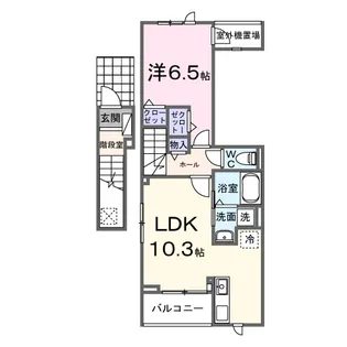ラポールⅢ【2階】の間取り