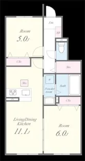 シャルマン青葉B棟【1階】の間取り