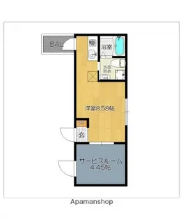 ガレット和白【4階】の間取り