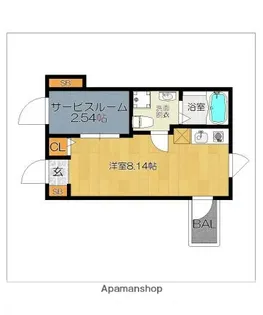 ガレット和白【2階】の間取り