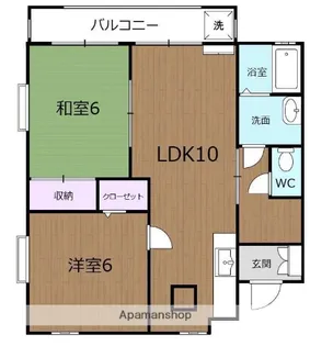 福岡県福岡市東区箱崎1丁目【アパート】の間取り