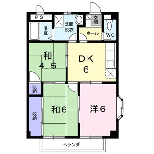 ロイヤル朋Ⅱ【2階】の間取り