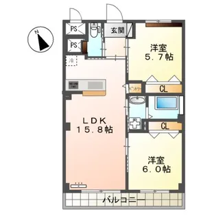 WEALTH COMFORT 新宮【2階】の間取り
