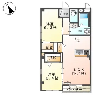 Welth Comfort 新宮【2階】の間取り