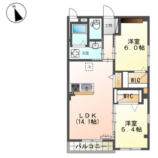 WEALTH COMFORT 新宮【4階】の間取り