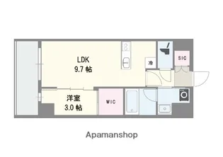 CHIHAYAFULL千早【4階】の間取り