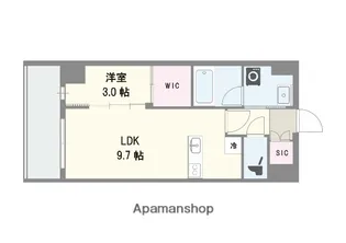 CHIHAYAFULL千早【3階】の間取り