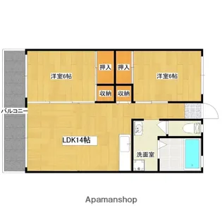 大産篠栗マンション【3階】の間取り