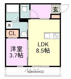 仮)フィーリックス舞の里【2階】の間取り